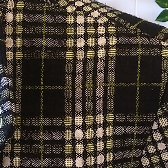 AWESOME Worthington Green, Black, and White plaid Jacket sz 14 - Picture 5 of 12